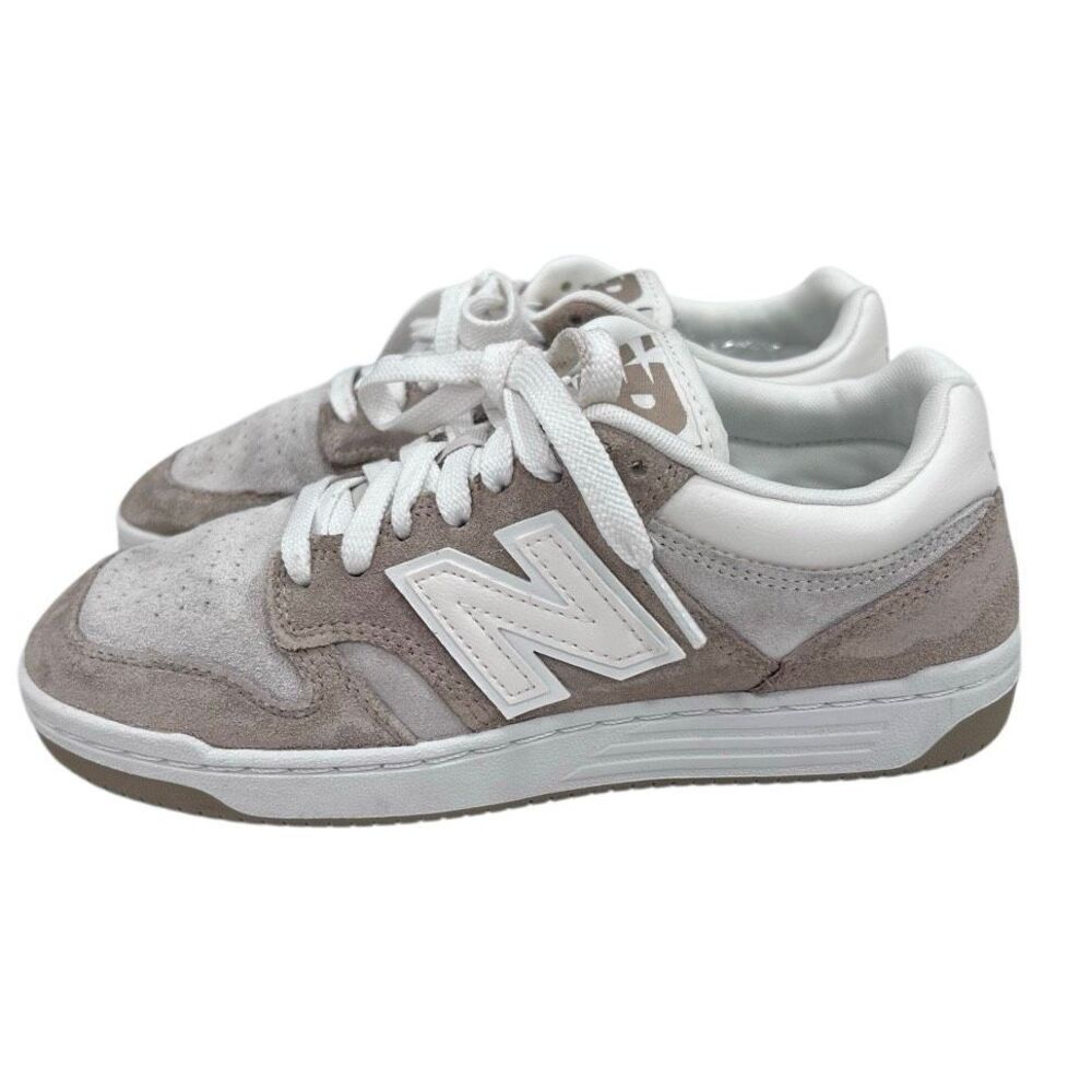 New Balance 480 Sneakers Unisex Sz W7/M5.5 Moonbeam Sea Salt Grey Layered Suede - Picture 5 of 10